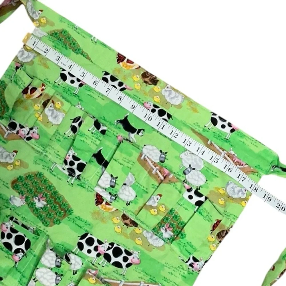 Egg Collecting Apron Handmade Cow Farm Ranch